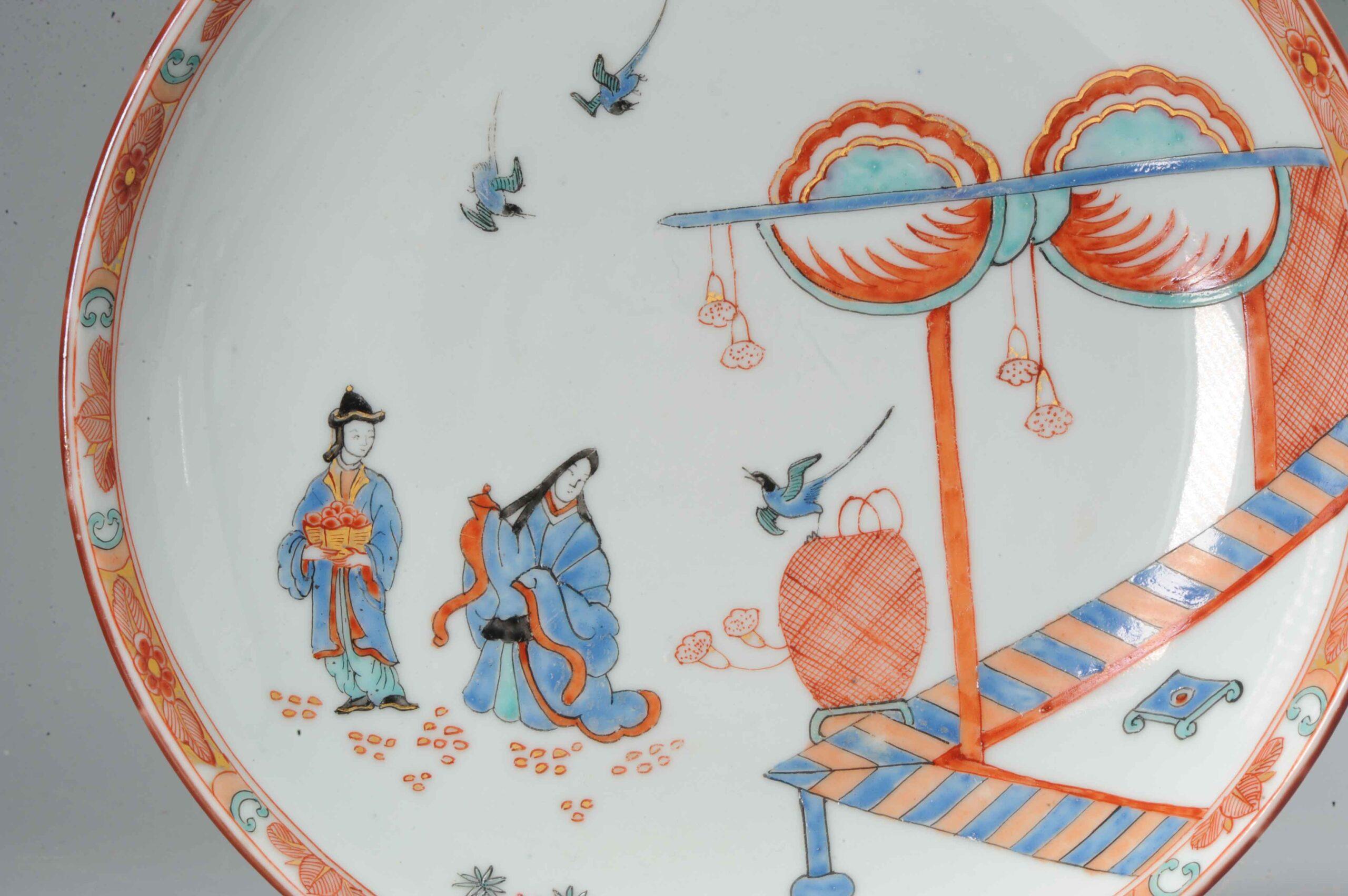 Antique 18C, Chinese Porcelain Kakiemon Dishes Amsterdam Bont Qing Nightingale 8