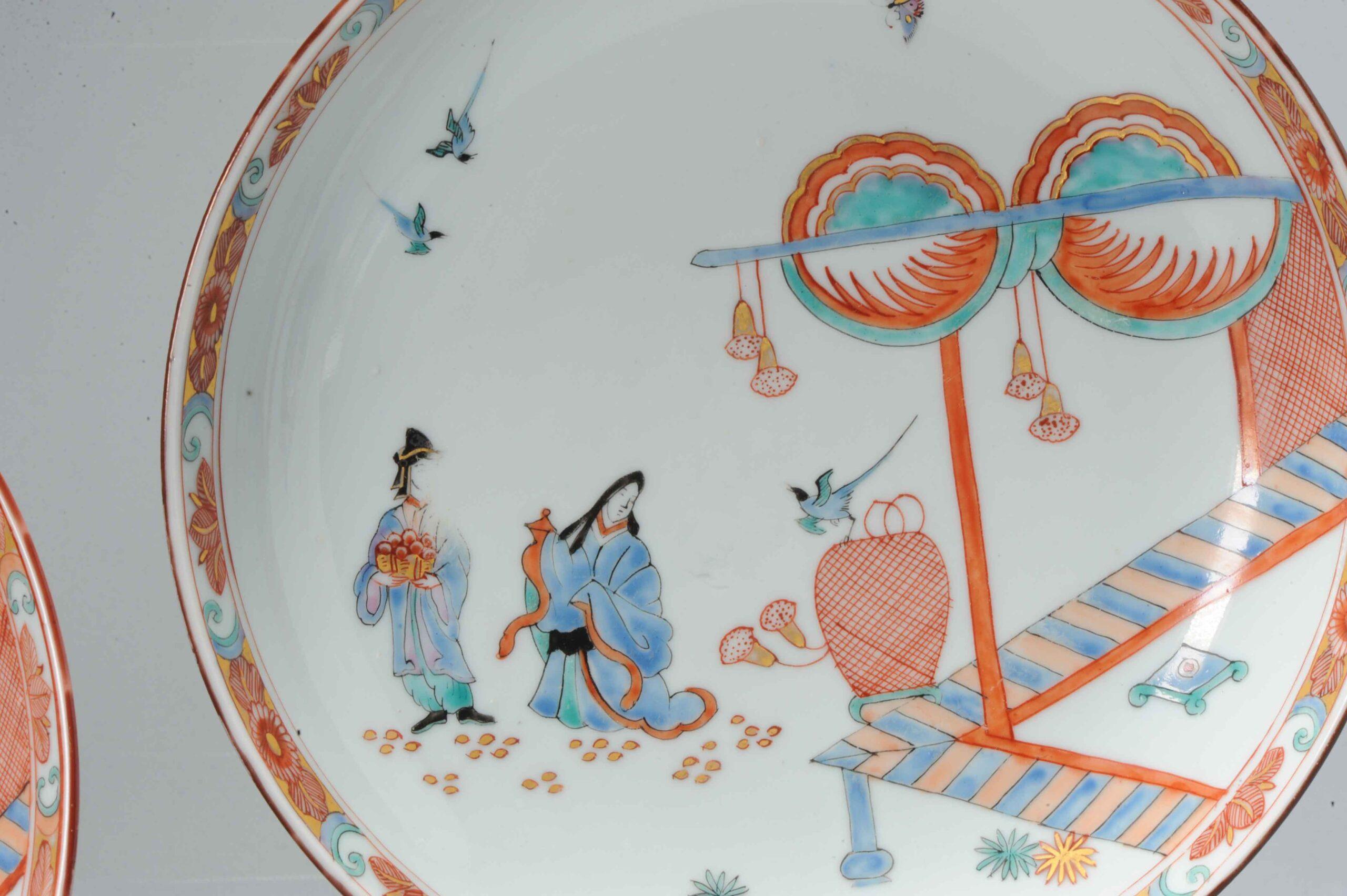 Antique 18C, Chinese Porcelain Kakiemon Dishes Amsterdam Bont Qing Nightingale 10