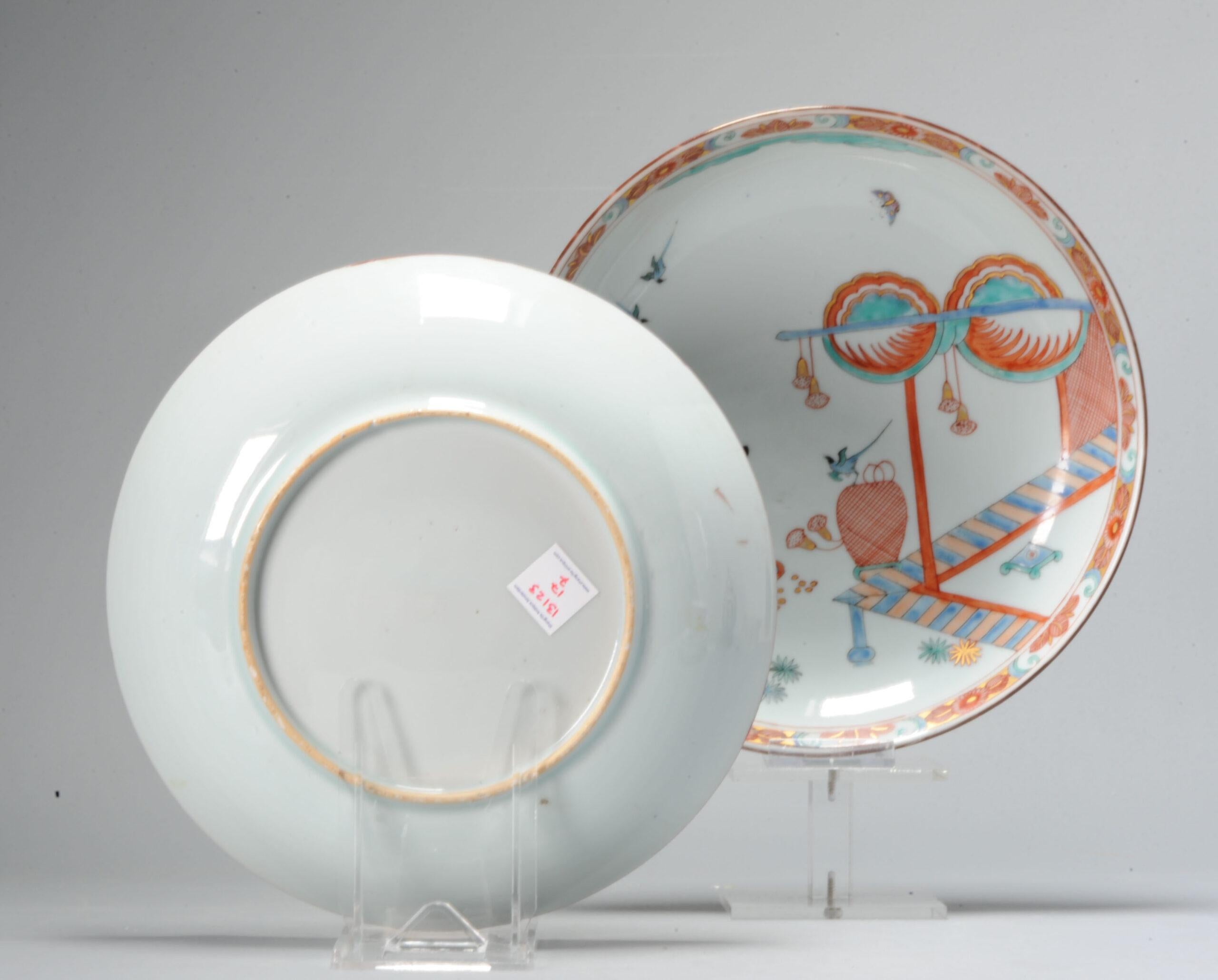 Antique 18C, Chinese Porcelain Kakiemon Dishes Amsterdam Bont Qing Nightingale 2