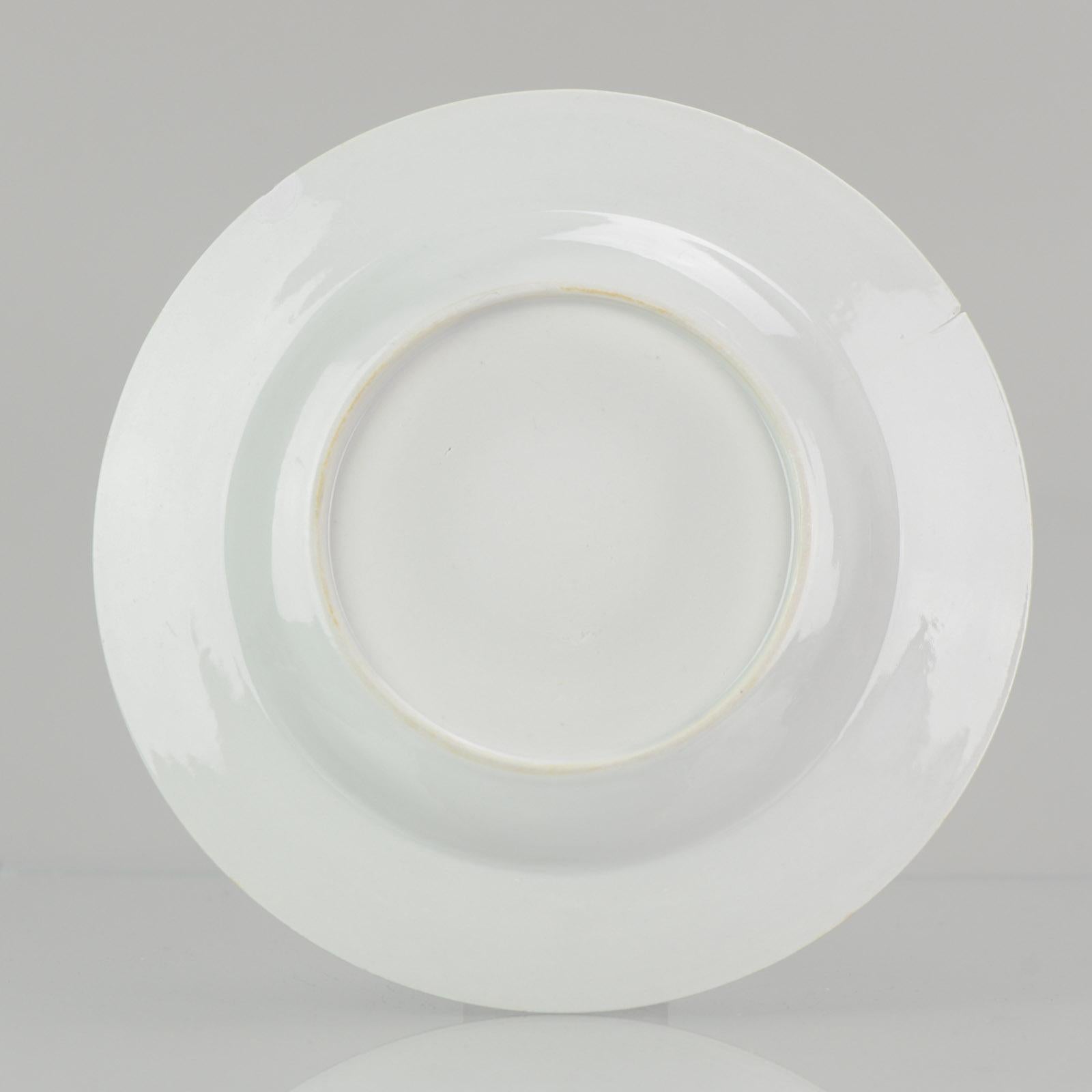 Antique Chinese Porcelain Plate Qianlong Imperial Quality Ma Gu Xian Shou 3