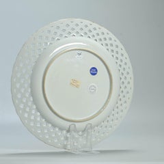 Antique 18C Chinese Porcelain Reticulated Qianlong Dish Armorial ROBIEN MARCHANT