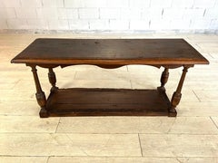 Antique 18c French Farmhouse Two-Tier Console Table