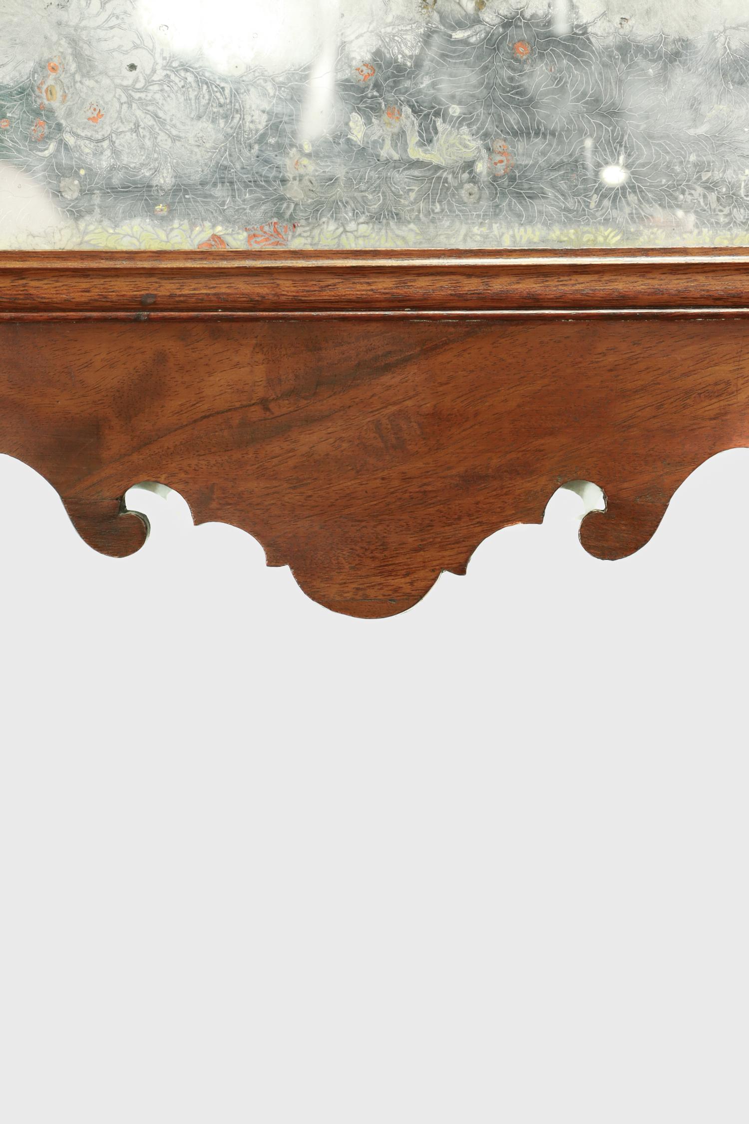 Antique 18c John Elliot Attributed Chippendale Mahogany Mirror or Looking Glass 6