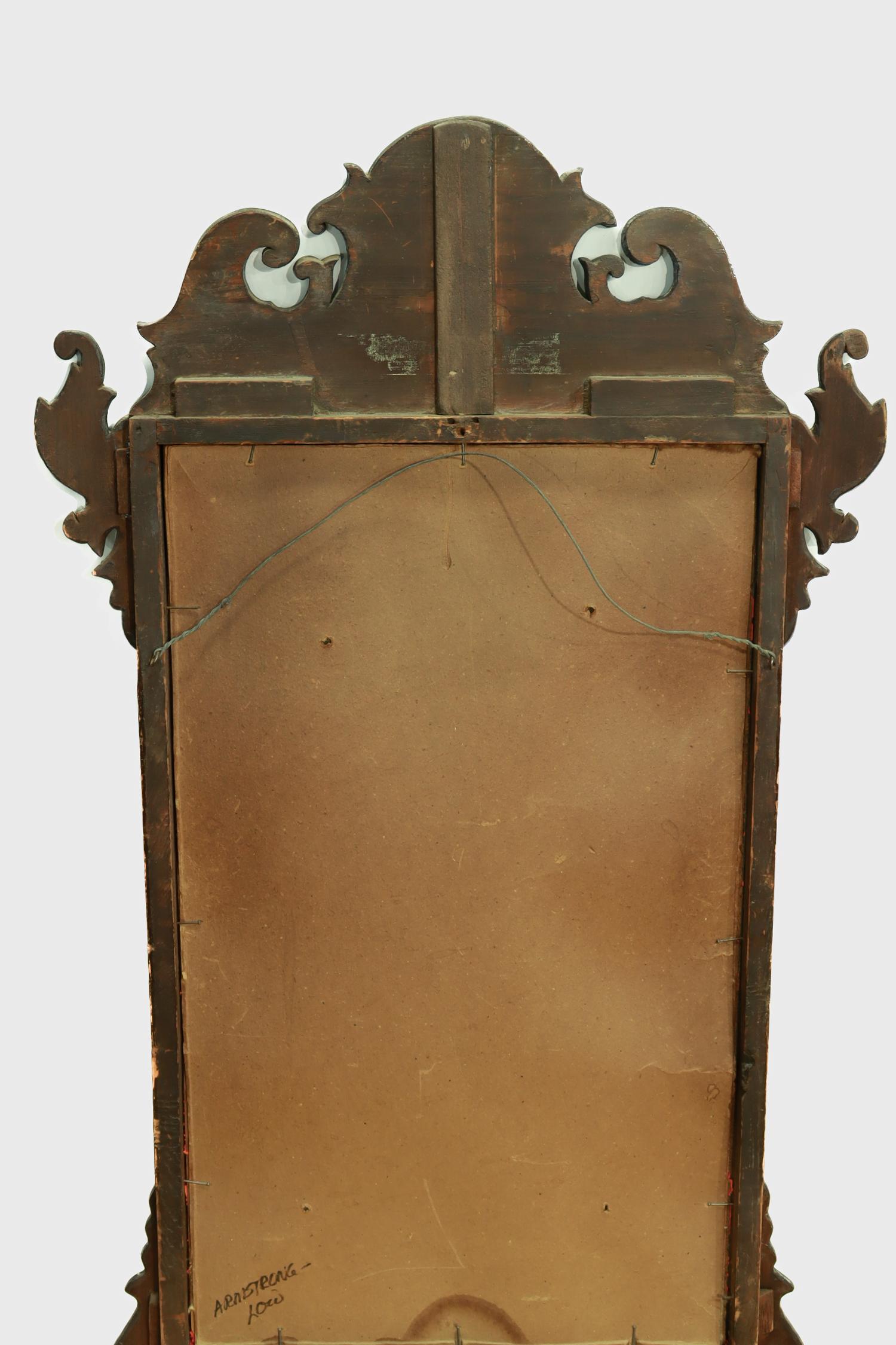 Antique 18c John Elliot Attributed Chippendale Mahogany Mirror or Looking Glass 7