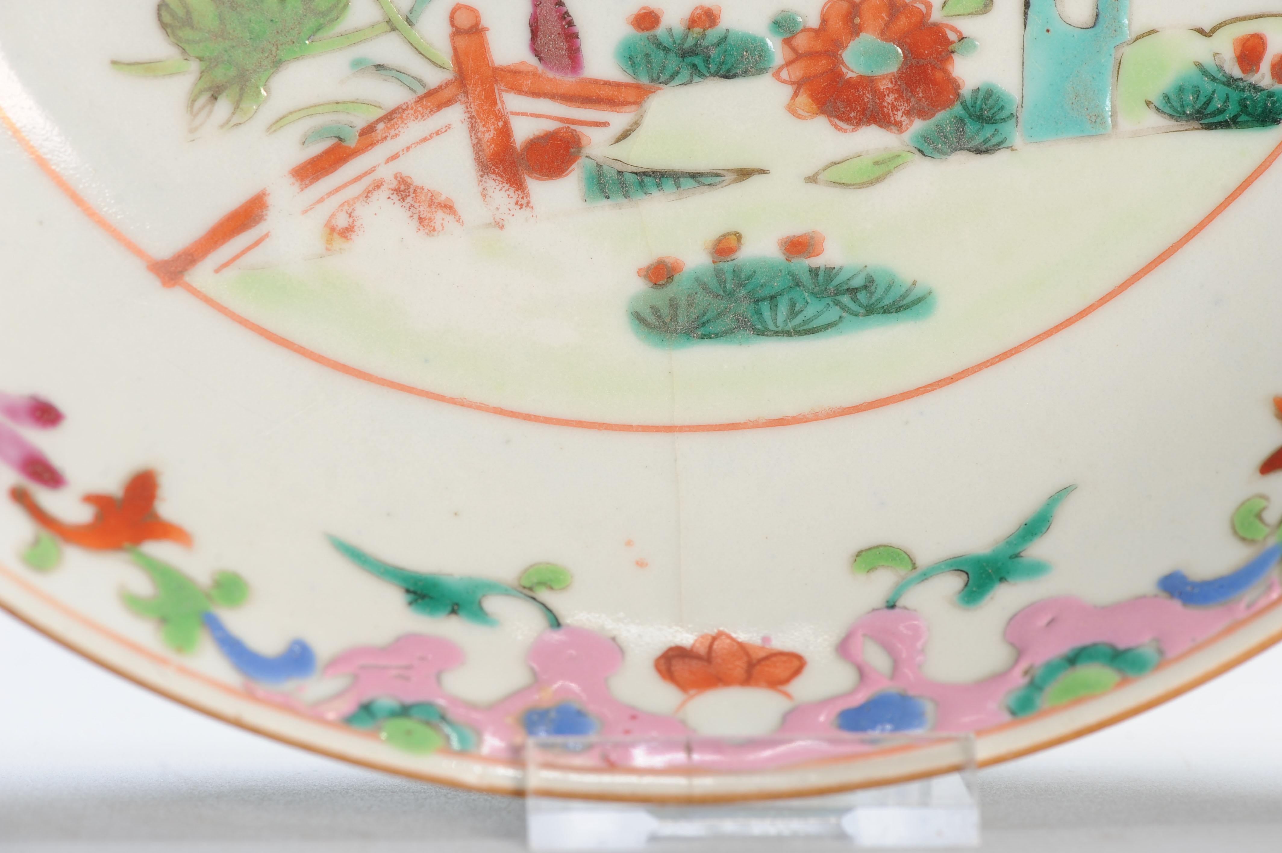 Ancienne assiette rose de la période Qianlong 18C en porcelaine chinoise, Asie de l'Est en vente 4