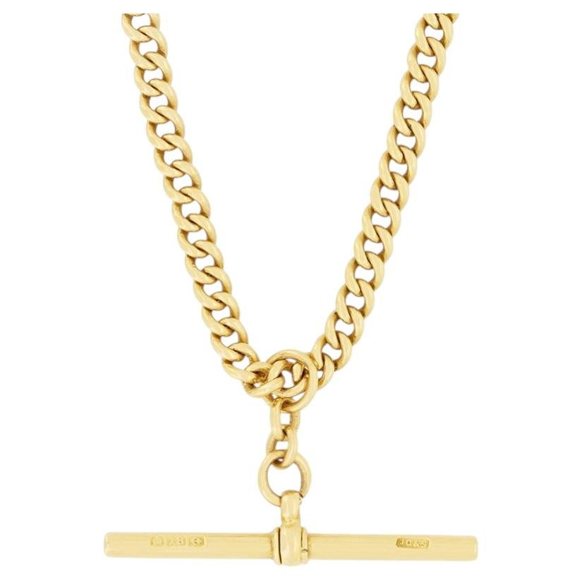Catena Albert antica in oro 18ct, con marchio 1927