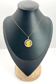 Antique 18ct Gold, Art Nouveau Plique a Jour & Seed Pearl, Lady Portrait Pendent