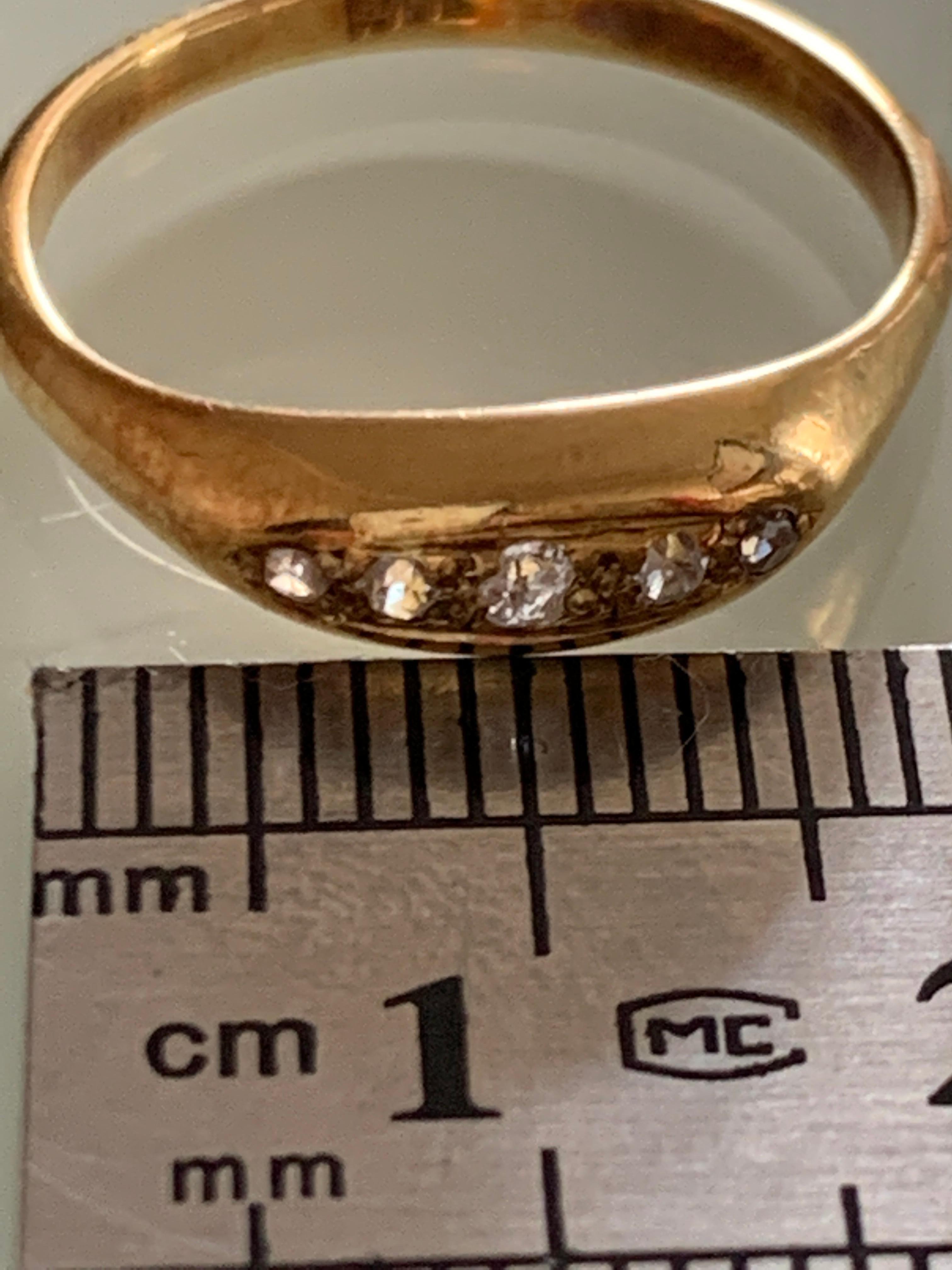Antique 18ct Gold Diamond Ring For Sale 5