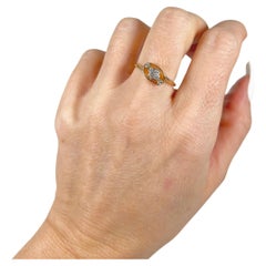 Antiker 18ct Gold Edwardian Diamant Gänseblümchen Ring