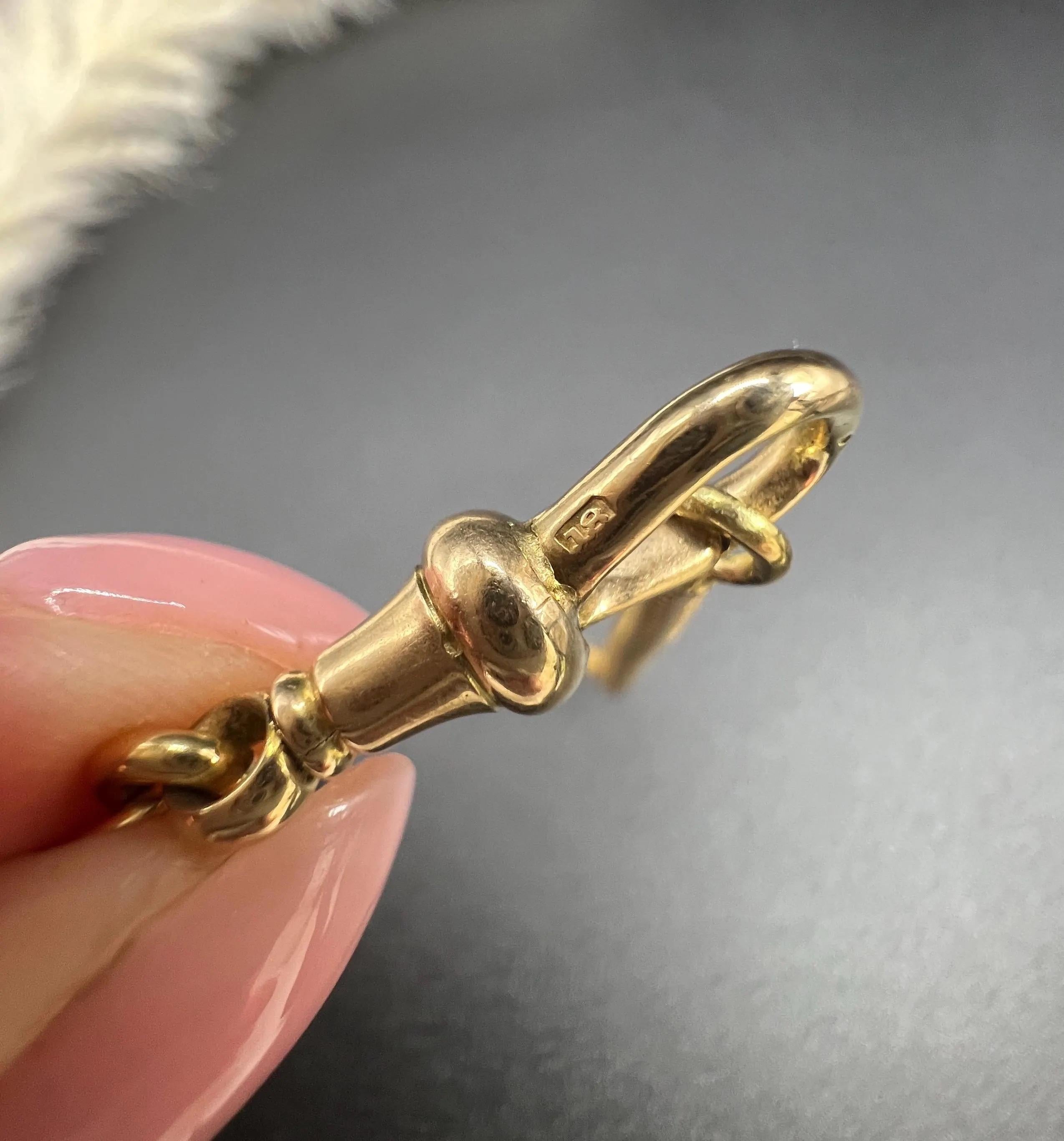 Pulsera antigua de eslabones de serpiente francesa, de oro de 18 ct, época eduardiana, con cierre giratorio en venta 3
