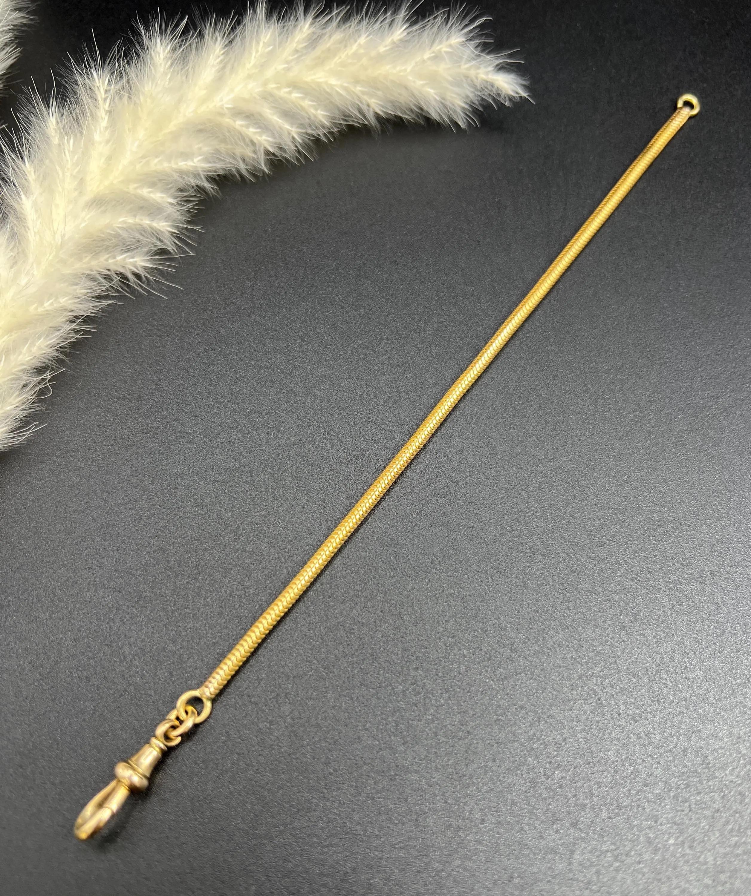 Pulsera antigua de eslabones de serpiente francesa, de oro de 18 ct, época eduardiana, con cierre giratorio en venta 4