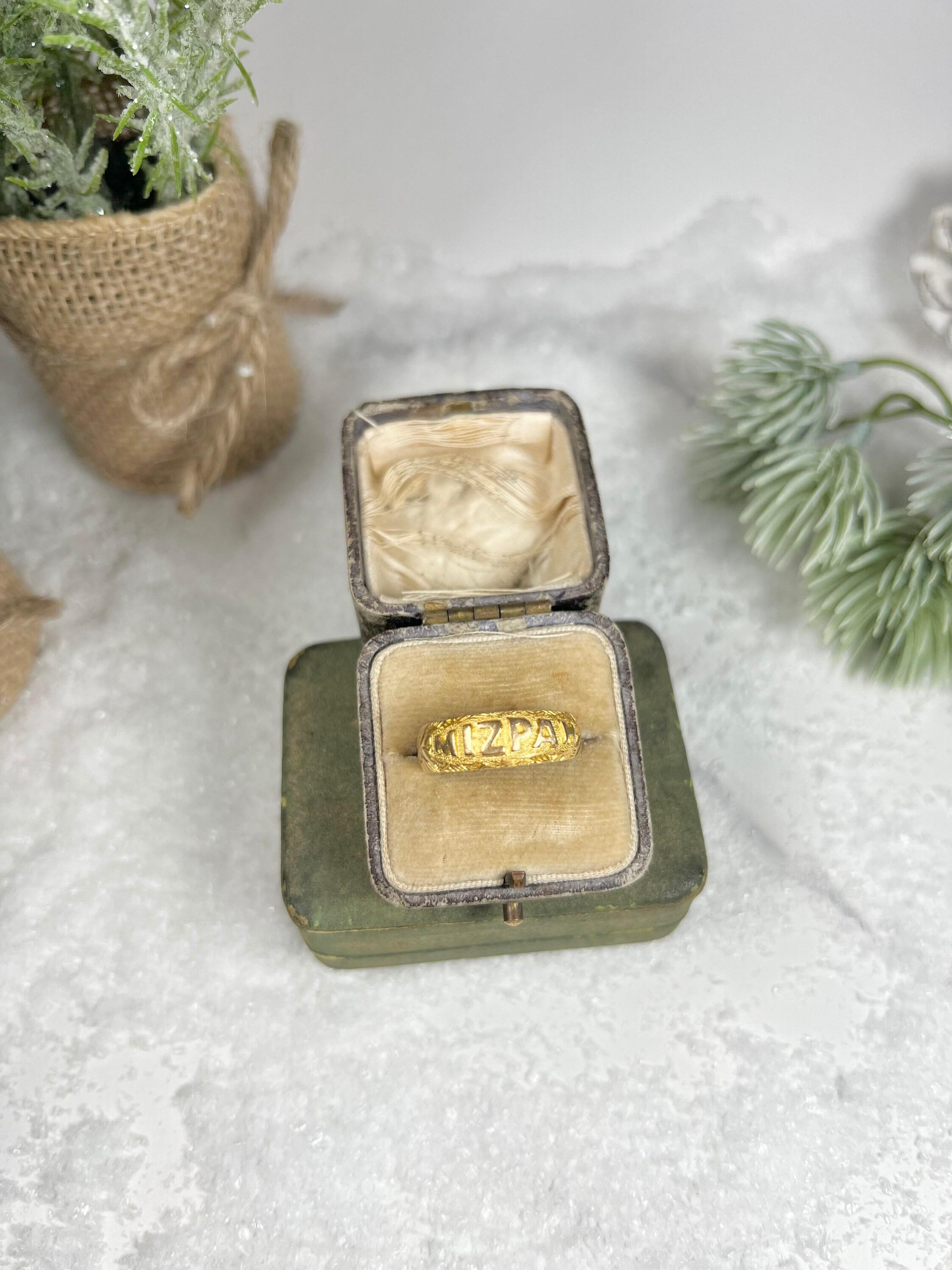 Antique 18ct Gold Edwardian Mizpah Ring For Sale 1