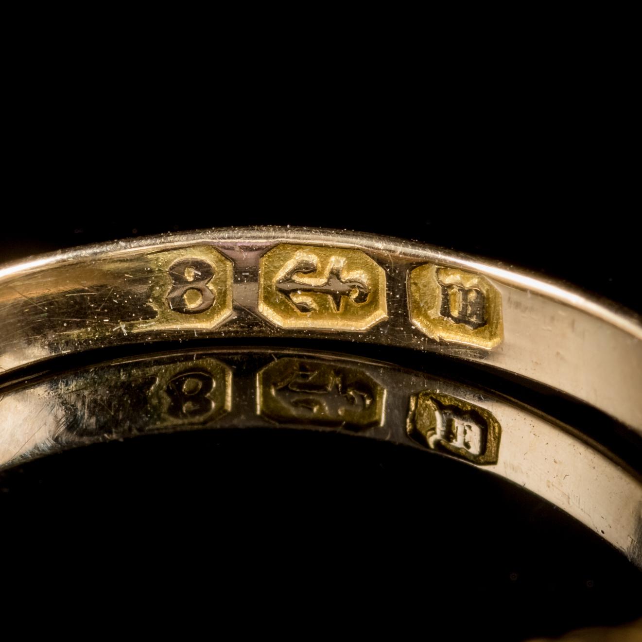 Antique 18 Carat Gold Edwardian Suffragette Ring Amethyst Peridot Diamond, 1912 1