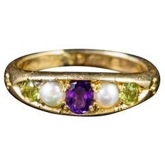 Antique 18 Carat Gold Edwardian Suffragette Ring, circa 1910