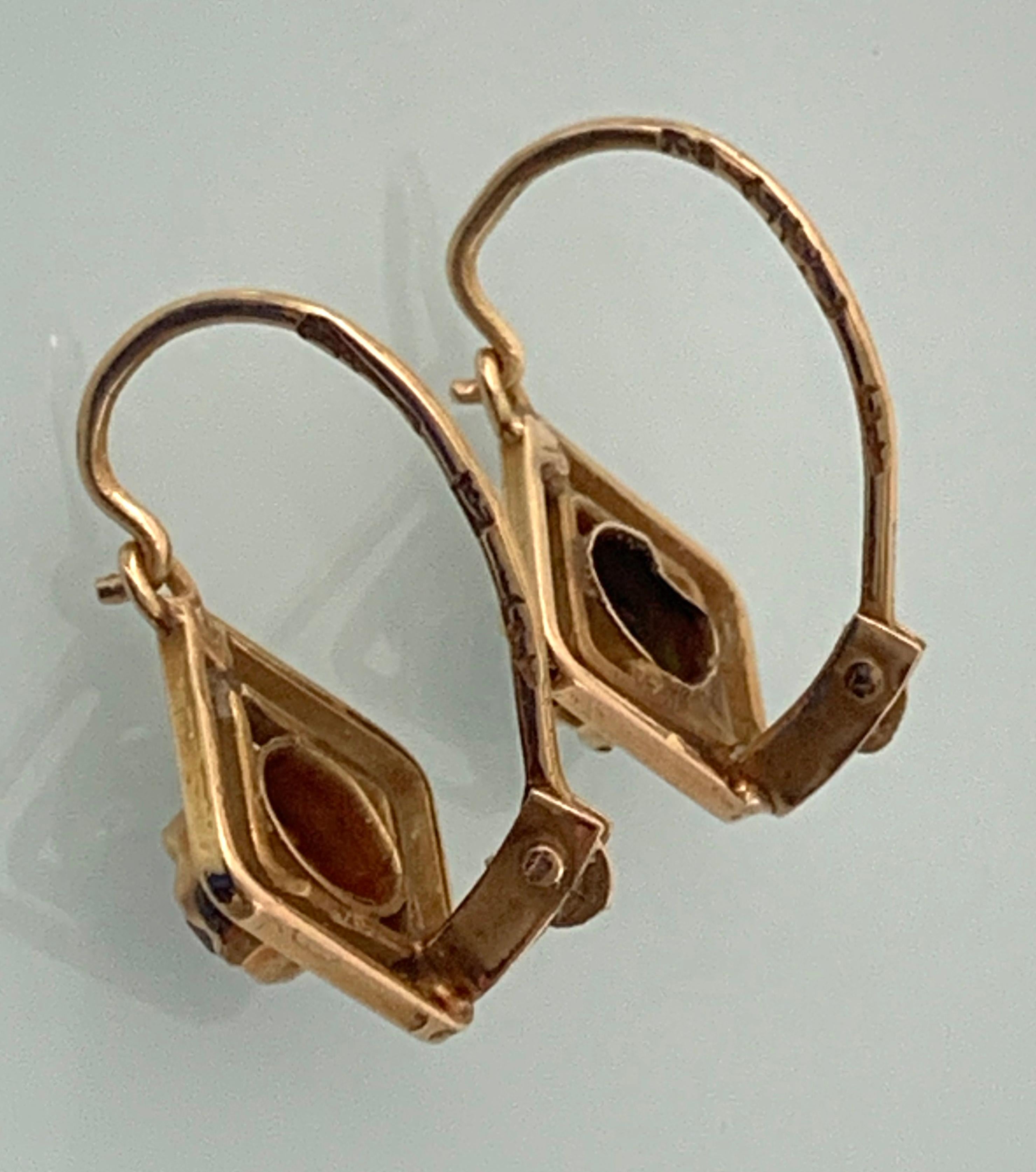 Women's Antique 18ct Gold European Earrings