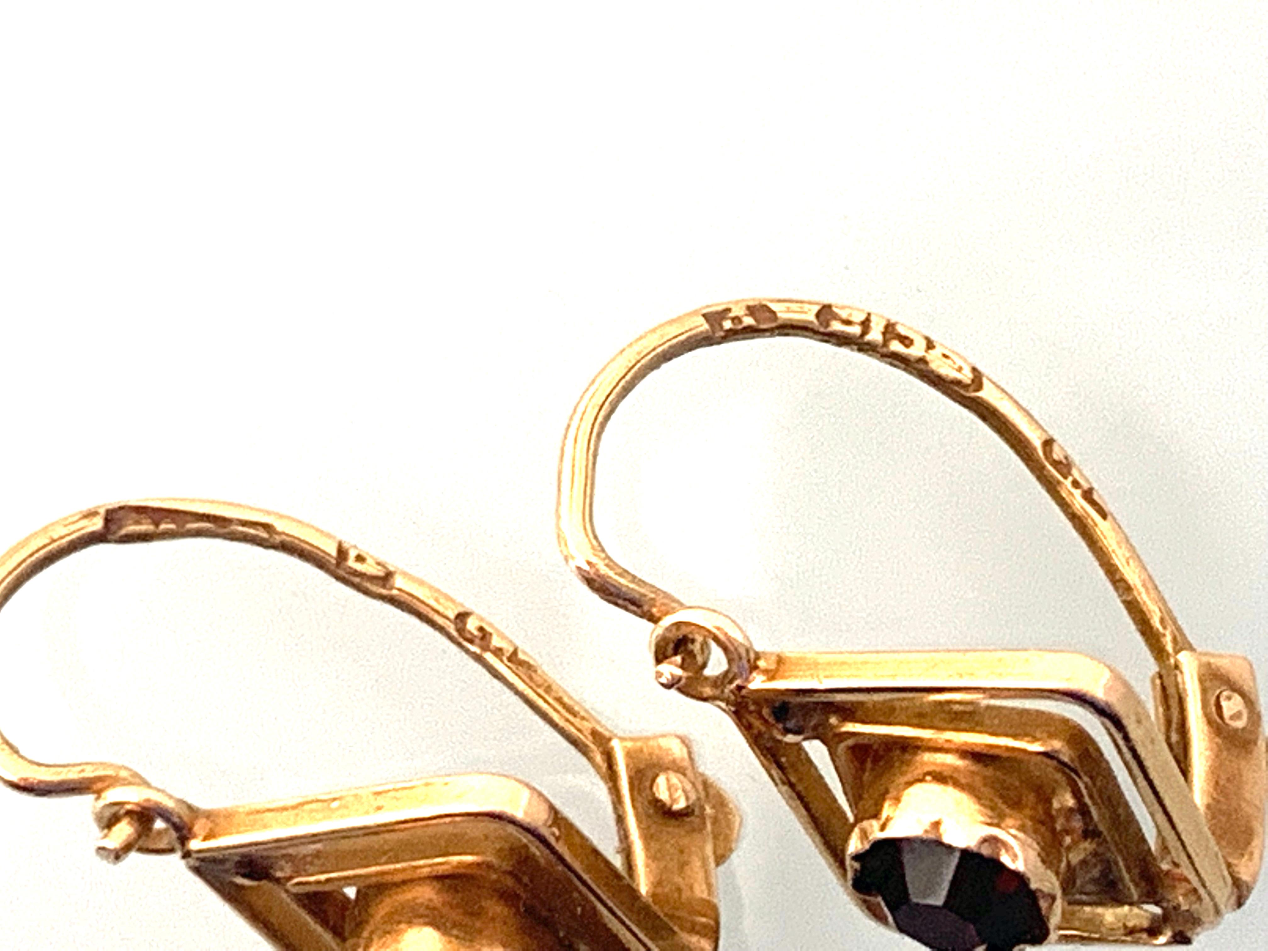 Antique 18ct Gold European Earrings 1