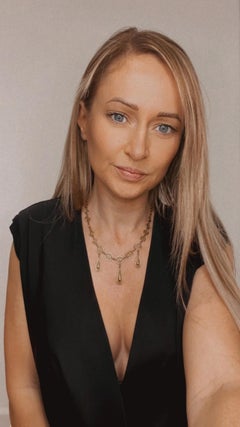 Antike französische filigrane Goldhalskette aus 18 Karat Gold