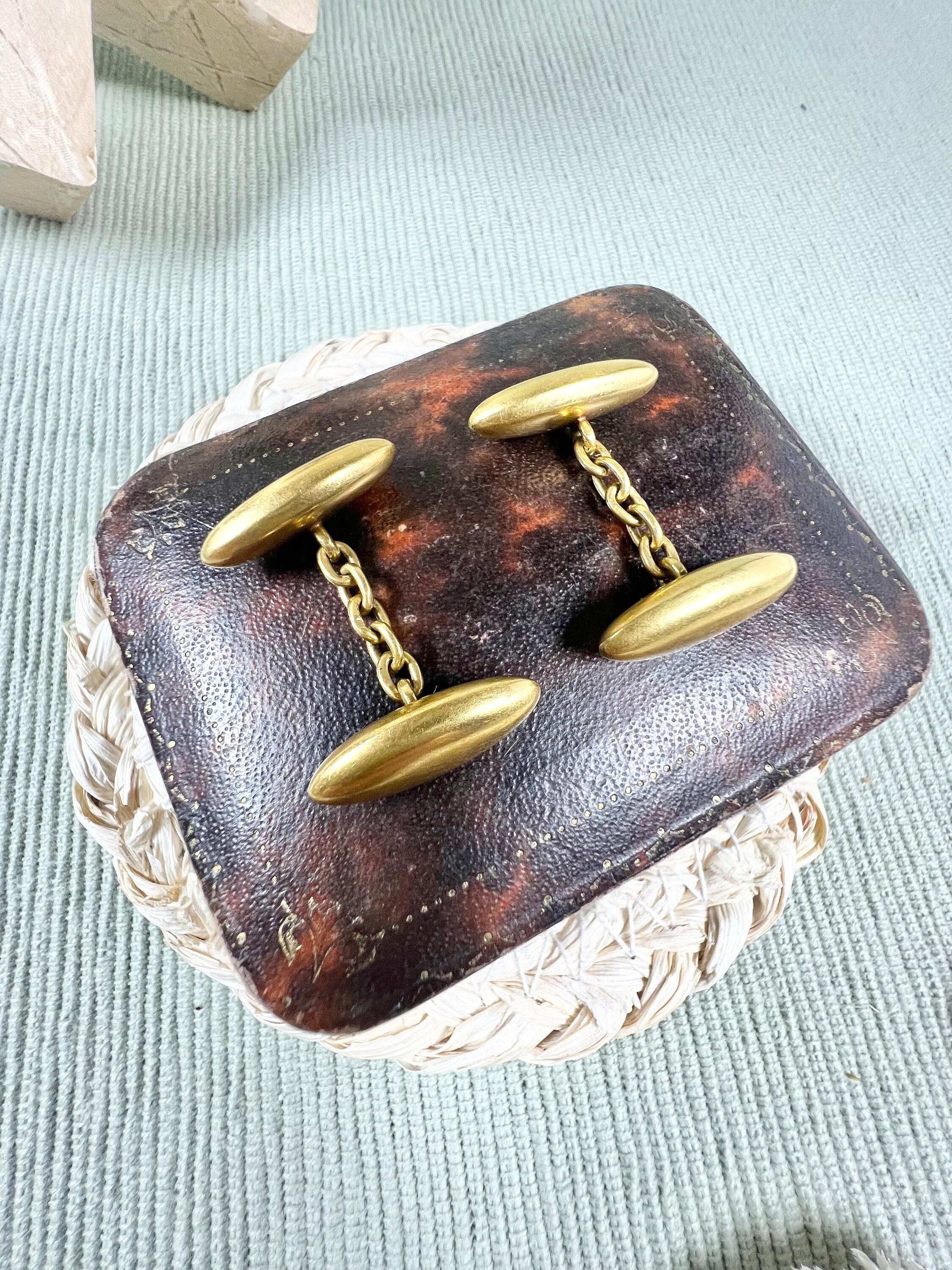 Antique 18ct Gold French Torpedo Cufflink For Sale 3