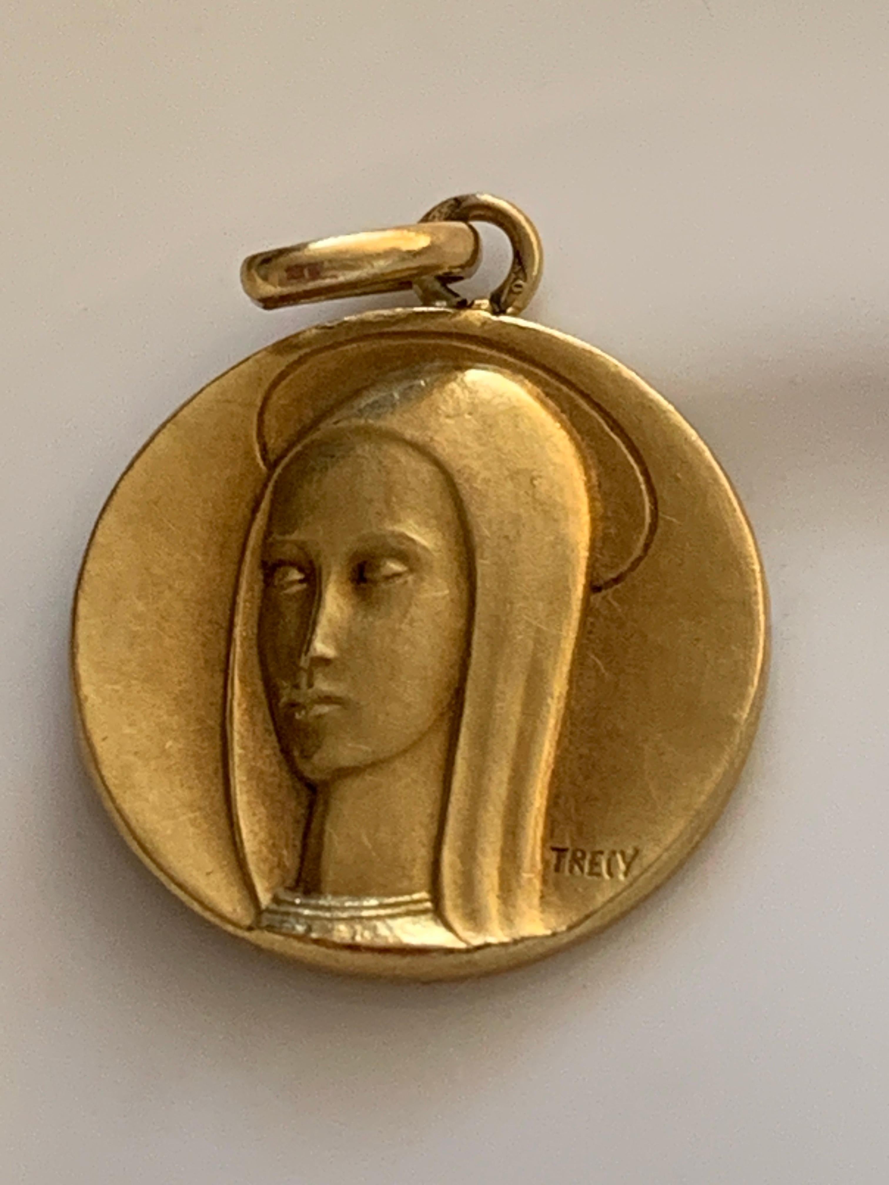 Antique Vierge Française en or 18ct datée 1838-11910 signée TRECY en vente 9