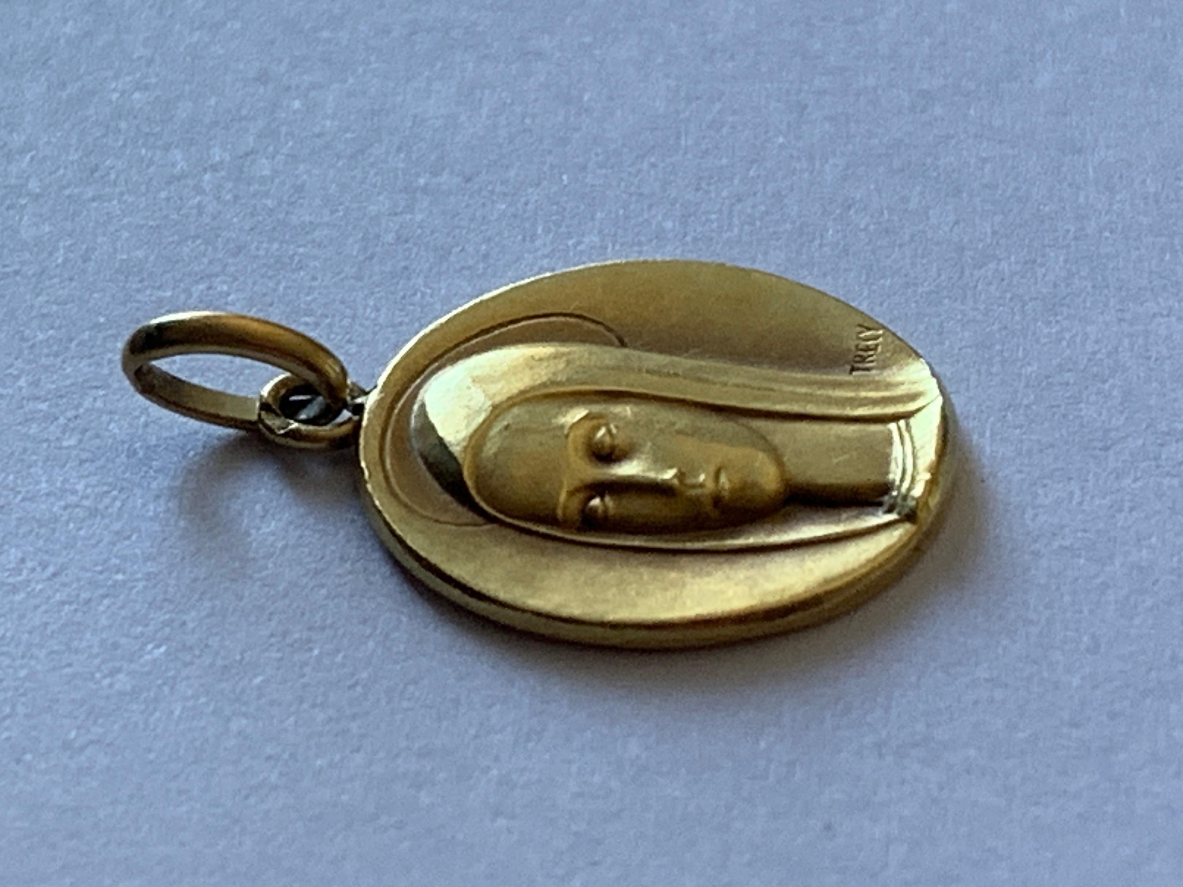 Antique Vierge Française en or 18ct datée 1838-11910 signée TRECY Unisexe en vente