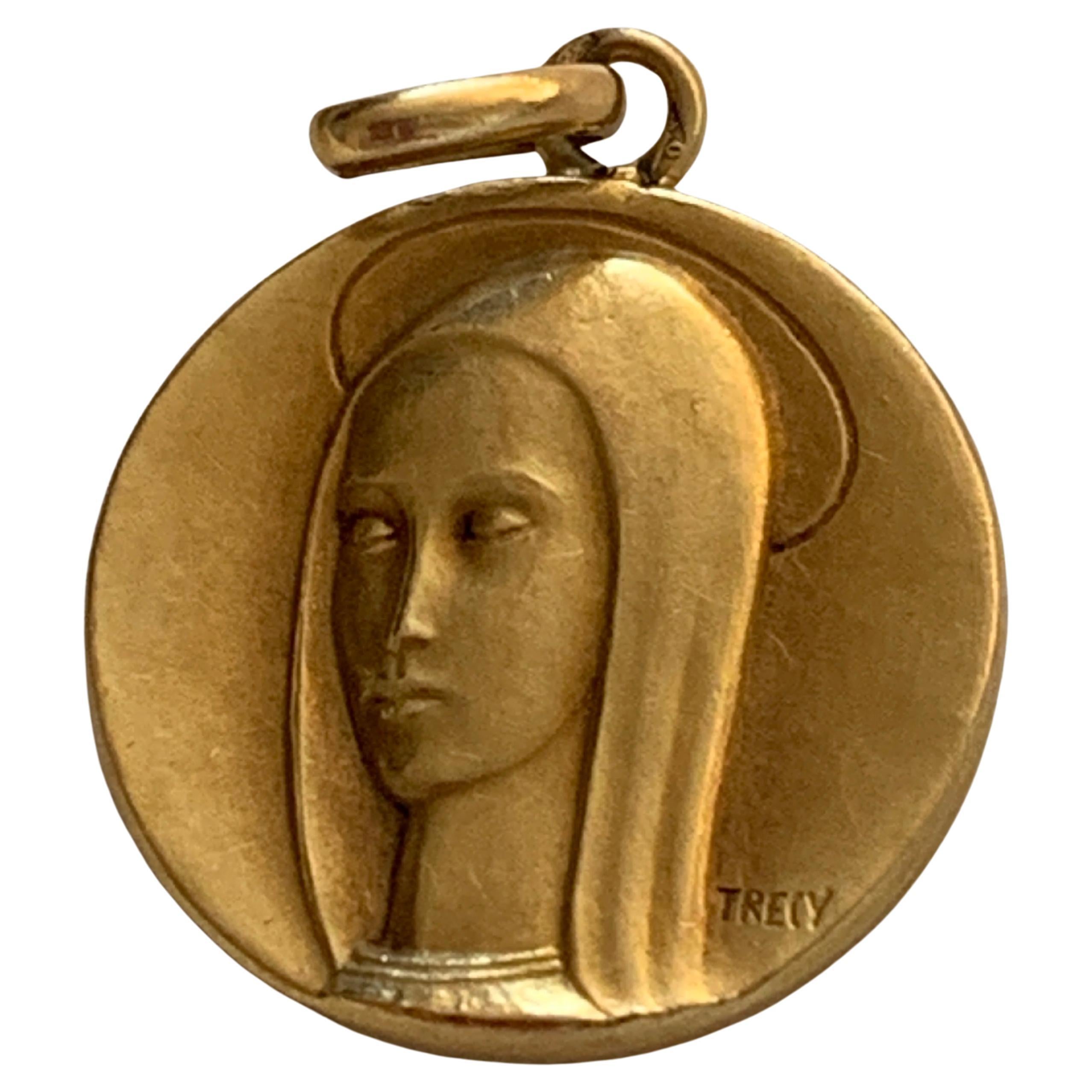 Antique Vierge Française en or 18ct datée 1838-11910 signée TRECY en vente