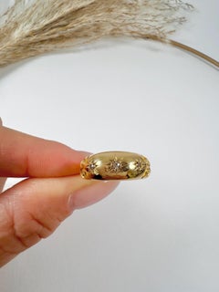 Antique 18ct Gold Hallmarked, Edwardian 3 Stone Diamond Band Ring