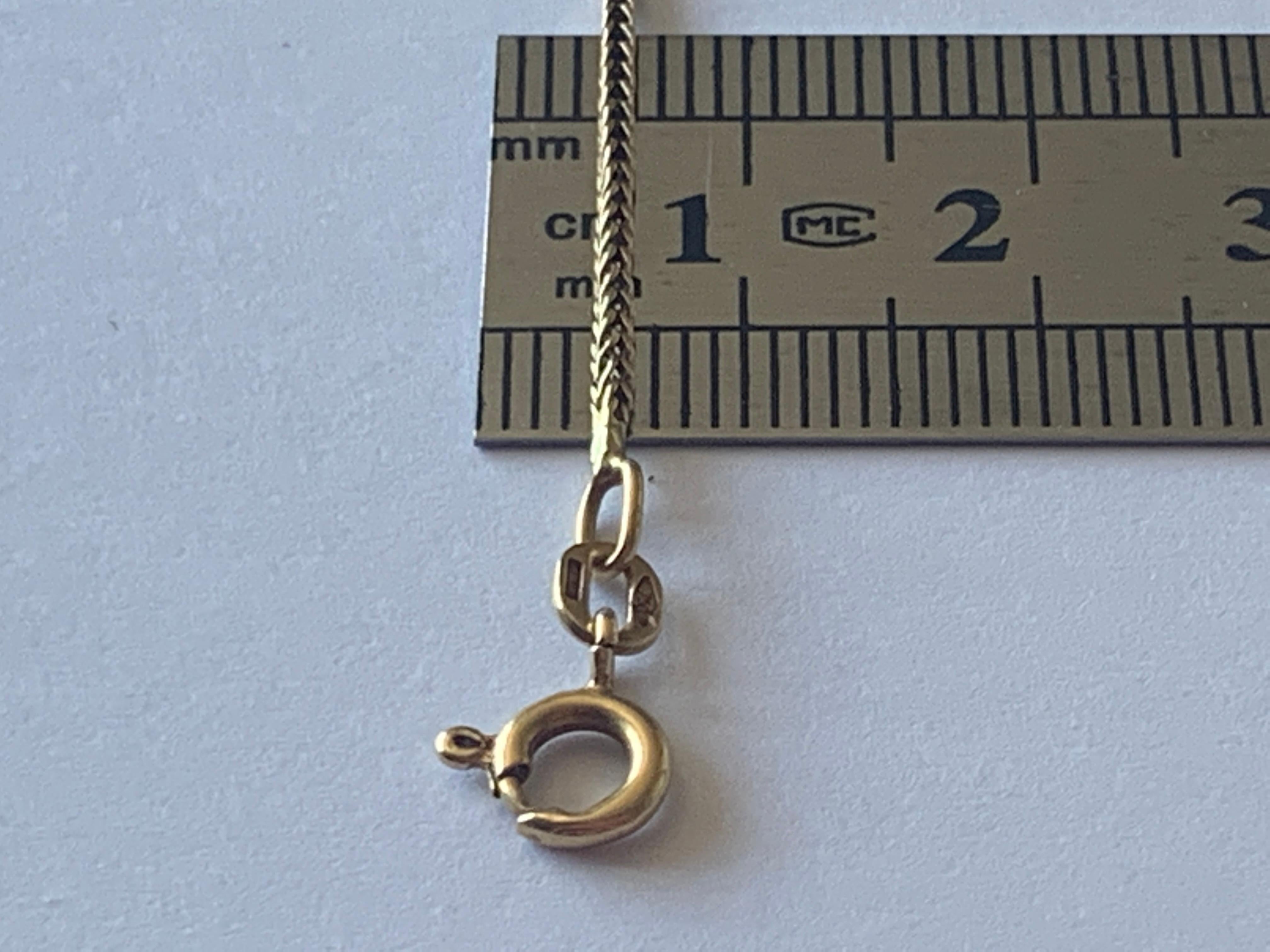 Antike 18ct Gold lange Fischgrätenkette 5