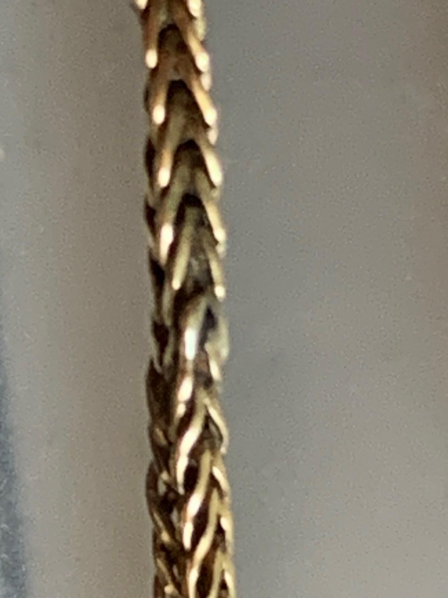 Antike 18ct Gold lange Fischgrätenkette für Damen oder Herren