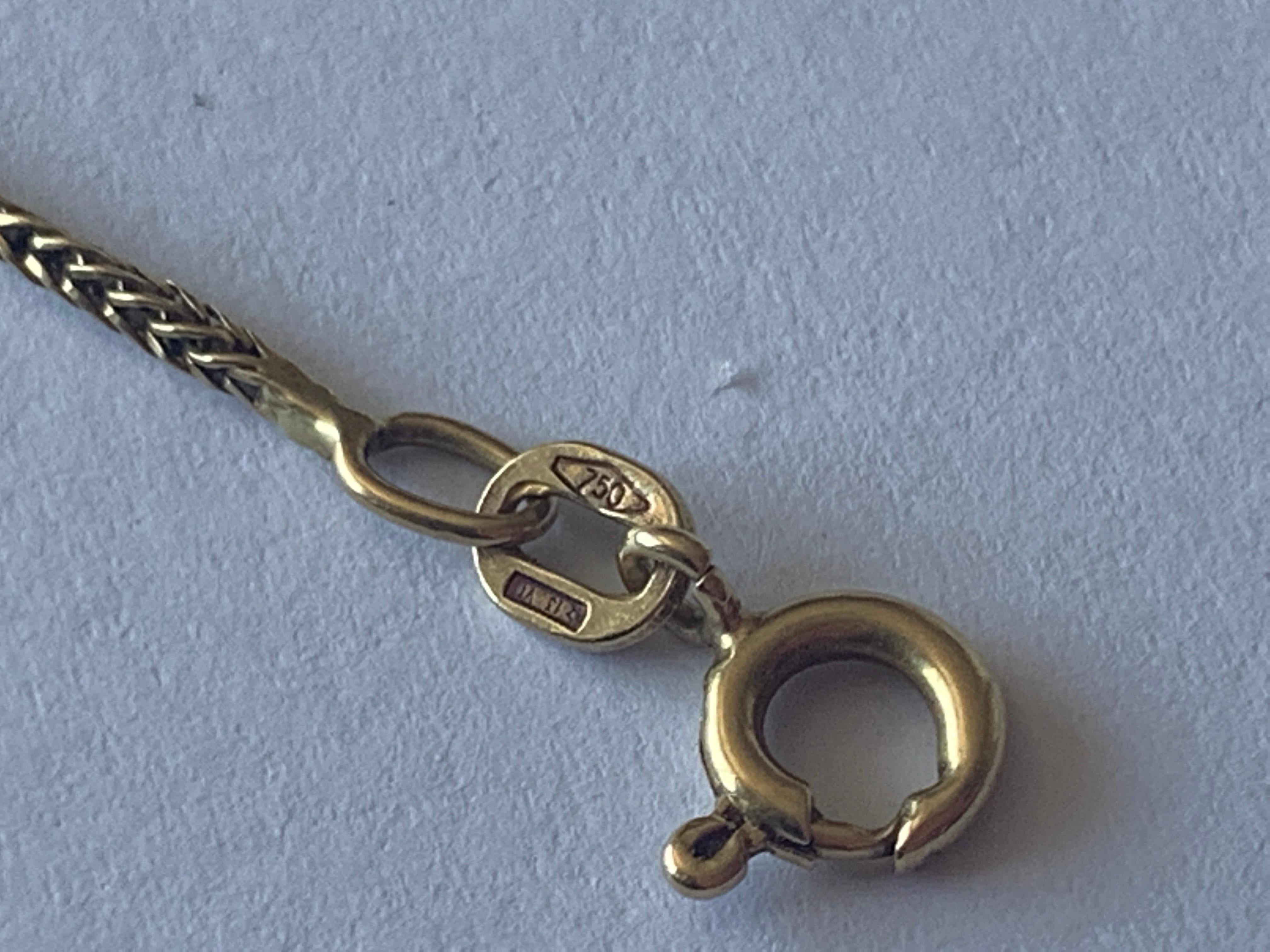 Antike 18ct Gold lange Fischgrätenkette 3