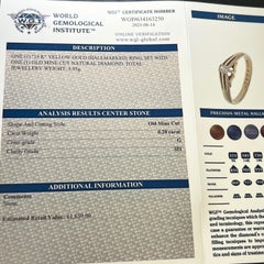 Antique 18ct Gold Old Cut Diamond Ring, 0.20ct