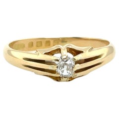 Antiker 18ct Gold Altschliff Diamantring, 0,20ct