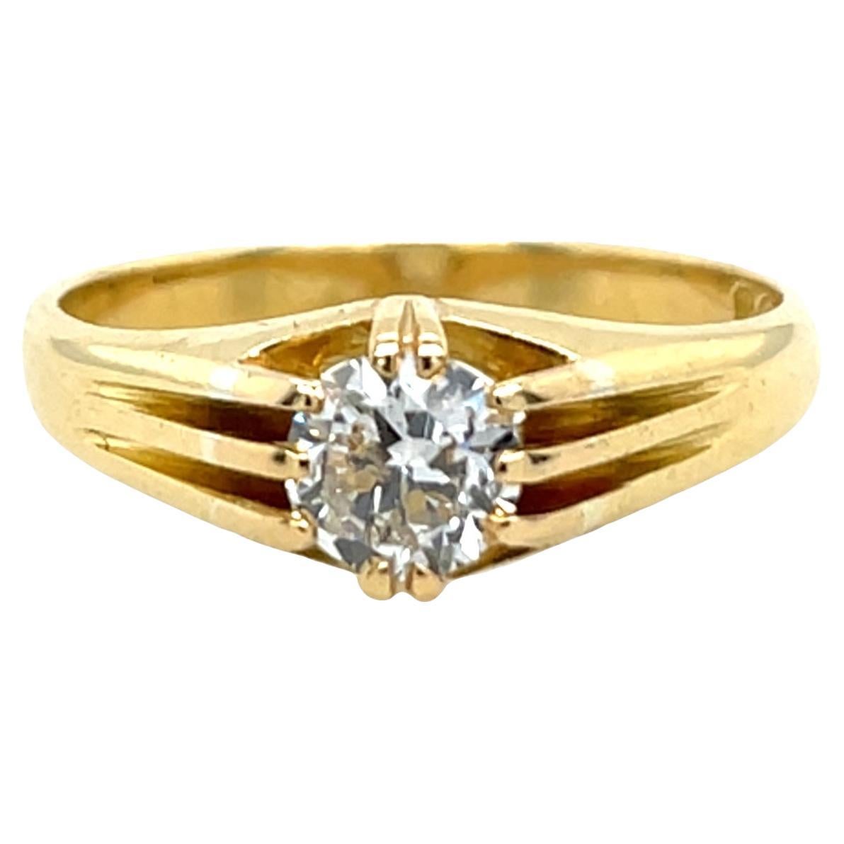 Antiker 18ct Gold Altschliff Diamantring, 1,0ct