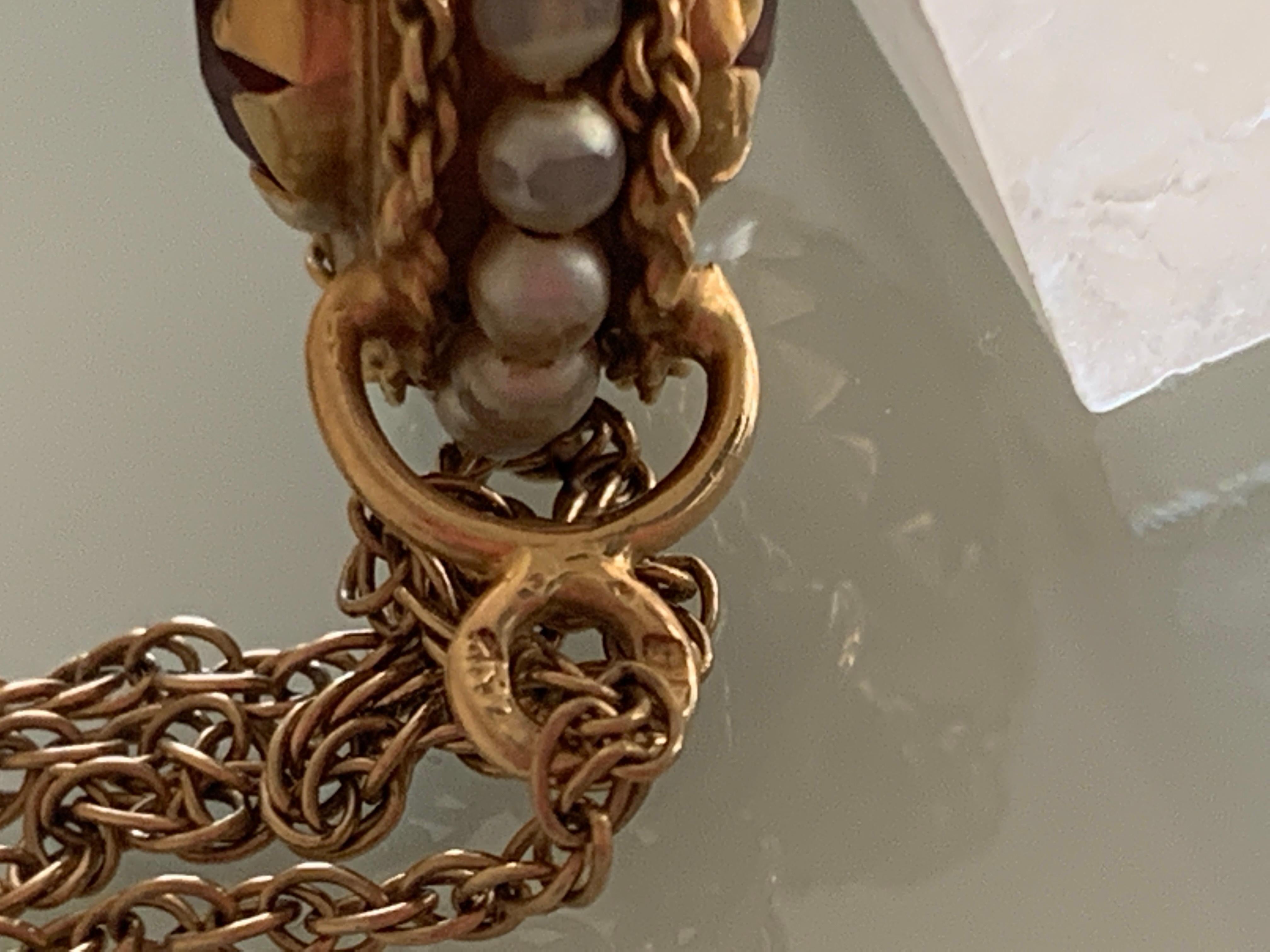 Antique 18ct Gold Pendant & 9ct Gold Chain 3