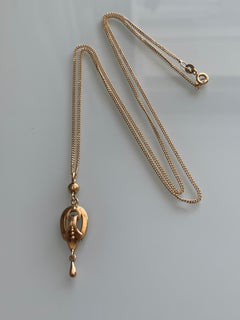 Antique 18ct Gold Pendant & 9ct Gold 22" Chain