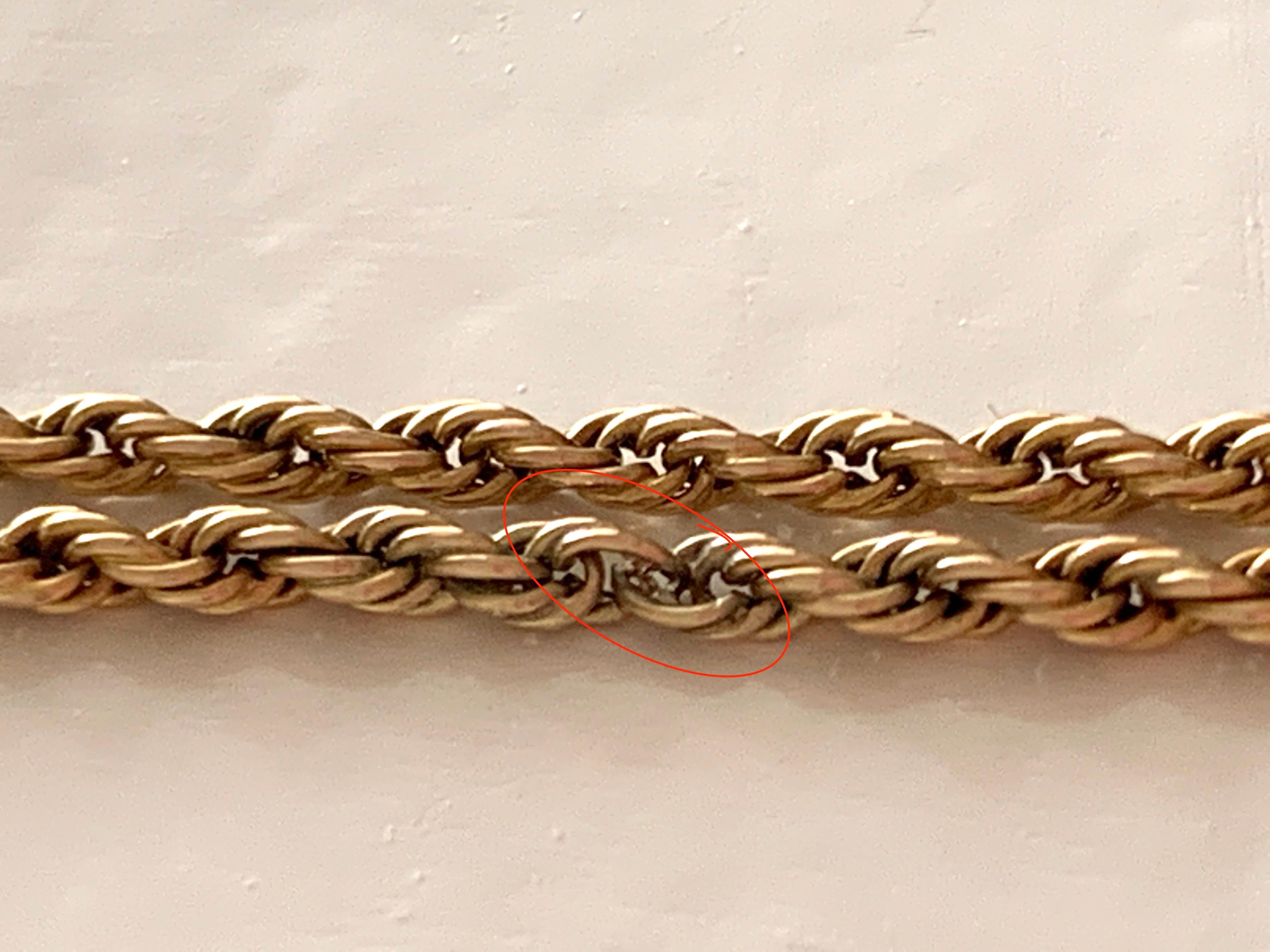 Antiker 18ct Gold Anhänger & 9ct Gold Seilkette 5