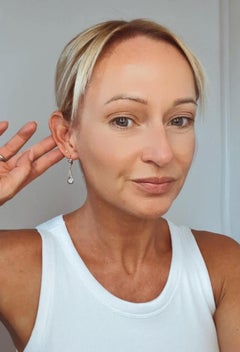 Antique 18ct Gold & Platinum, 1.50 Total Carat Edwardian Diamond Drop Earrings