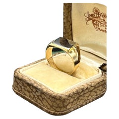 Antik 18ct Gold & Platin, 1920er Art Deco Siegelring