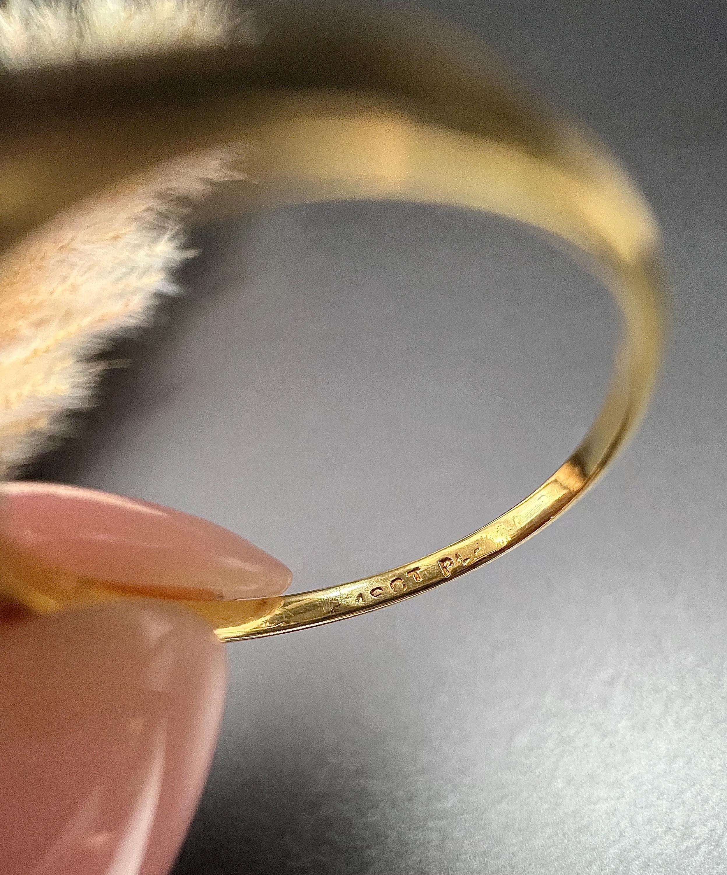 Antique 18ct Gold & Platinum, 1920s Diamond Daisy Illusion Ring For Sale 3