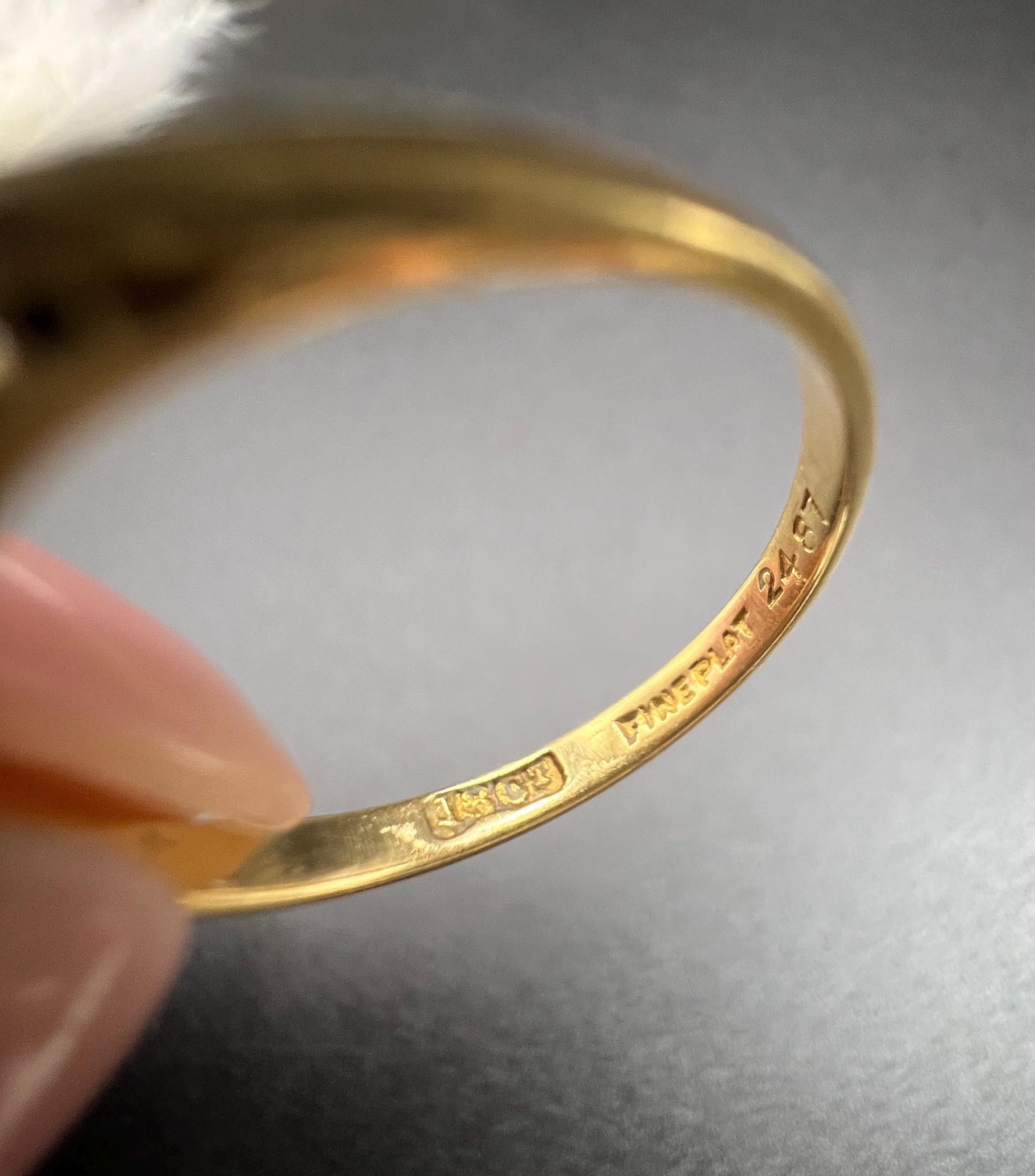 Antique 18ct Gold & Platinum, 1920s Diamond Daisy Ring In Good Condition In Brighton, GB