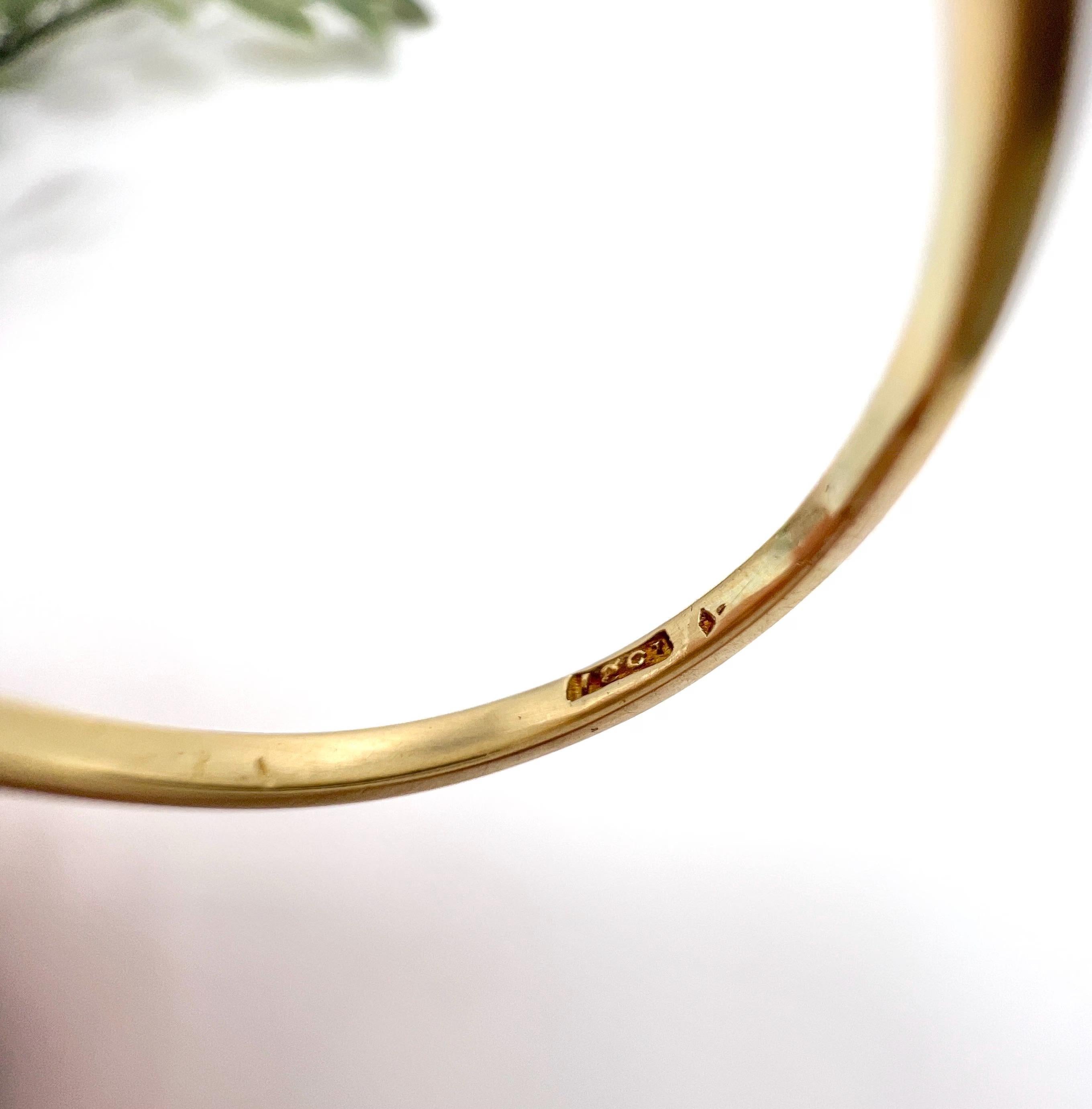 Antico anello in oro 18ct e platino, originale Art Deco degli anni '20 con zaffiro e diamante in vendita 4