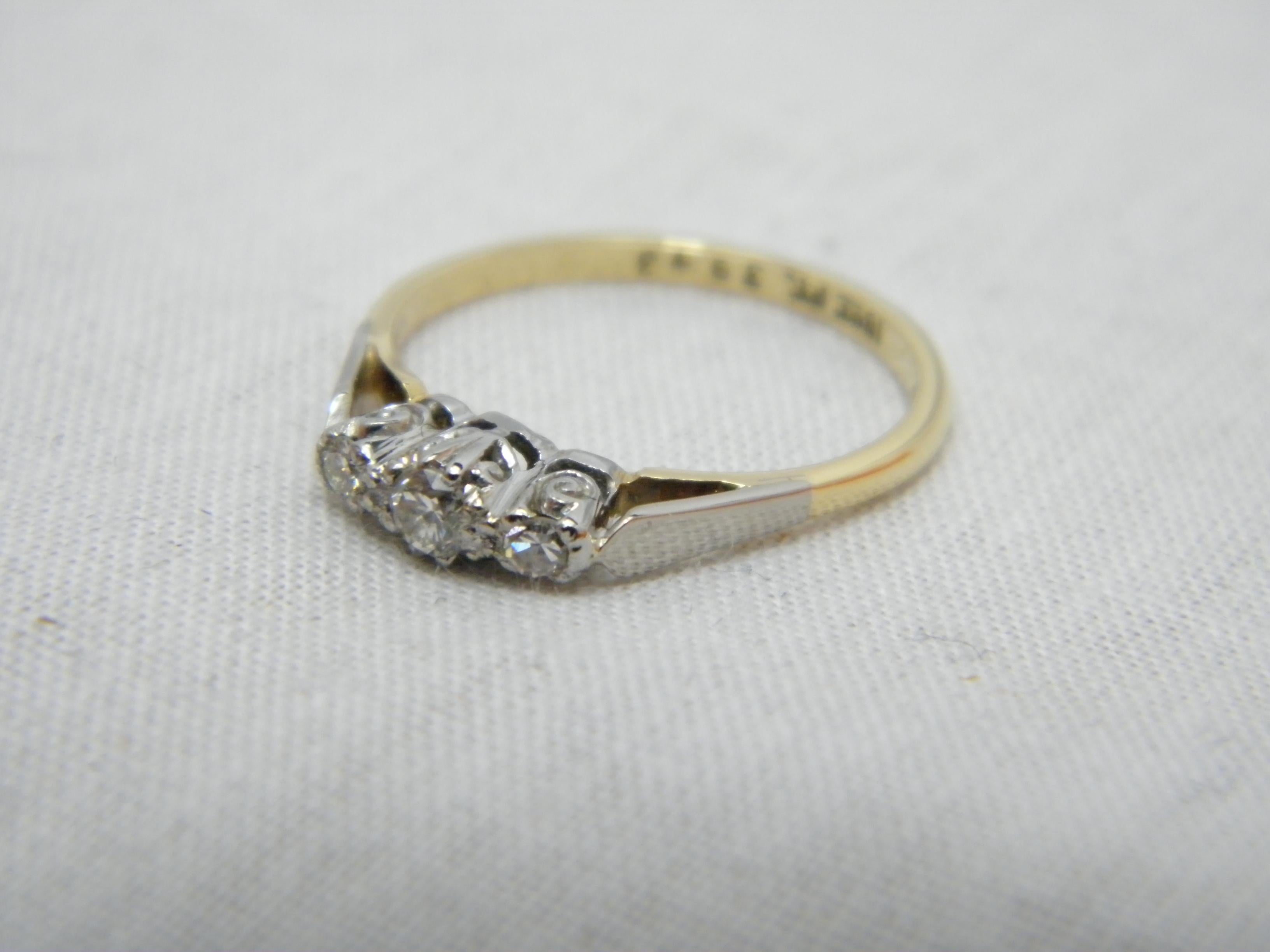 18ct platinum diamond ring antique