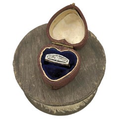 Antiguo anillo eduardiano de oro y platino de 18 ct con 5 diamantes, circa 1900