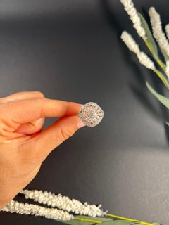 Antique 18ct Gold & Platinum Edwardian Diamond Bombe Ring