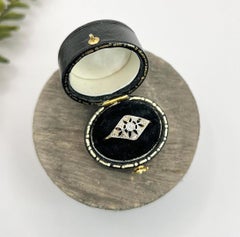 Antique 18ct Gold & Platinum, Edwardian Diamond Bombe Shaped Ring
