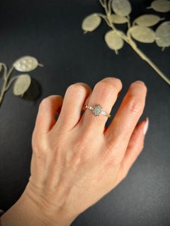 Antique 18ct Gold & Platinum Edwardian Diamond Illusion Ring