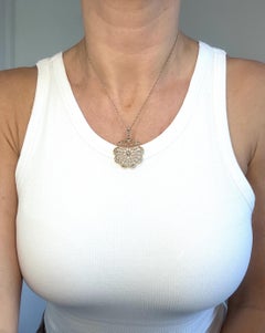 Antique 18ct Gold & Platinum, Edwardian Diamond Kaleidoscope Pendant