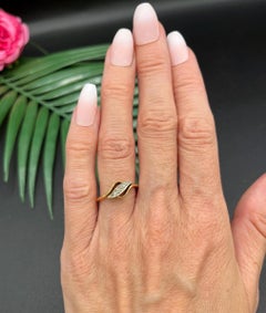 Antique 18ct Gold & Platinum, Edwardian Diamond Twist Ring