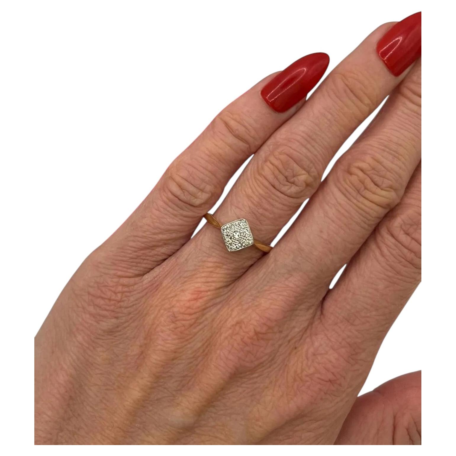Antique 18ct Gold & Platinum Stamped, Edwardian Diamond Ring