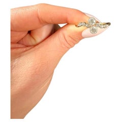 Antique 18ct Gold 
Platinum Stamped, Edwardian Toi et Moi Diamond Ring