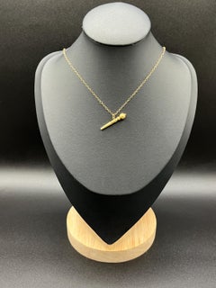 Antique 18ct Gold Pocket Watch Key Pendant: Victorian Engraved Fob